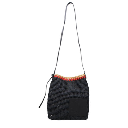 Black Raffia Crossbody Bags