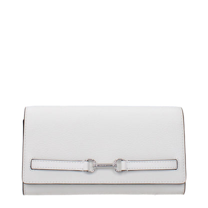 White Leather Clutch Bags