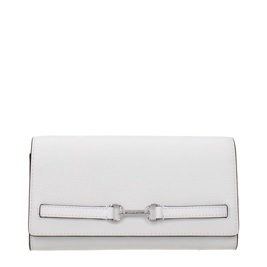 White Leather Clutch Bags