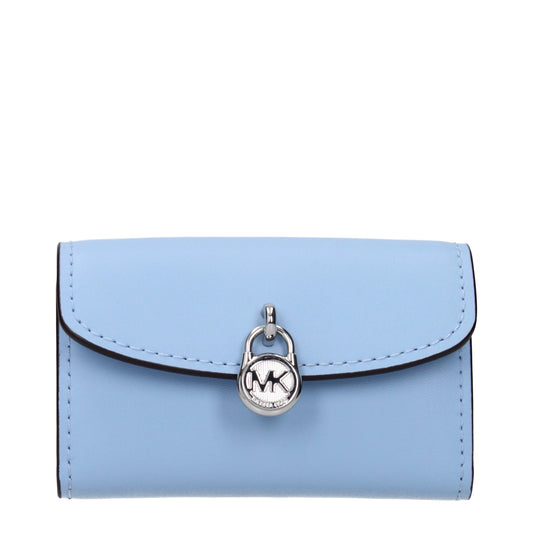 Light Blue Leather Wallets