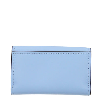 Light Blue Leather Wallets
