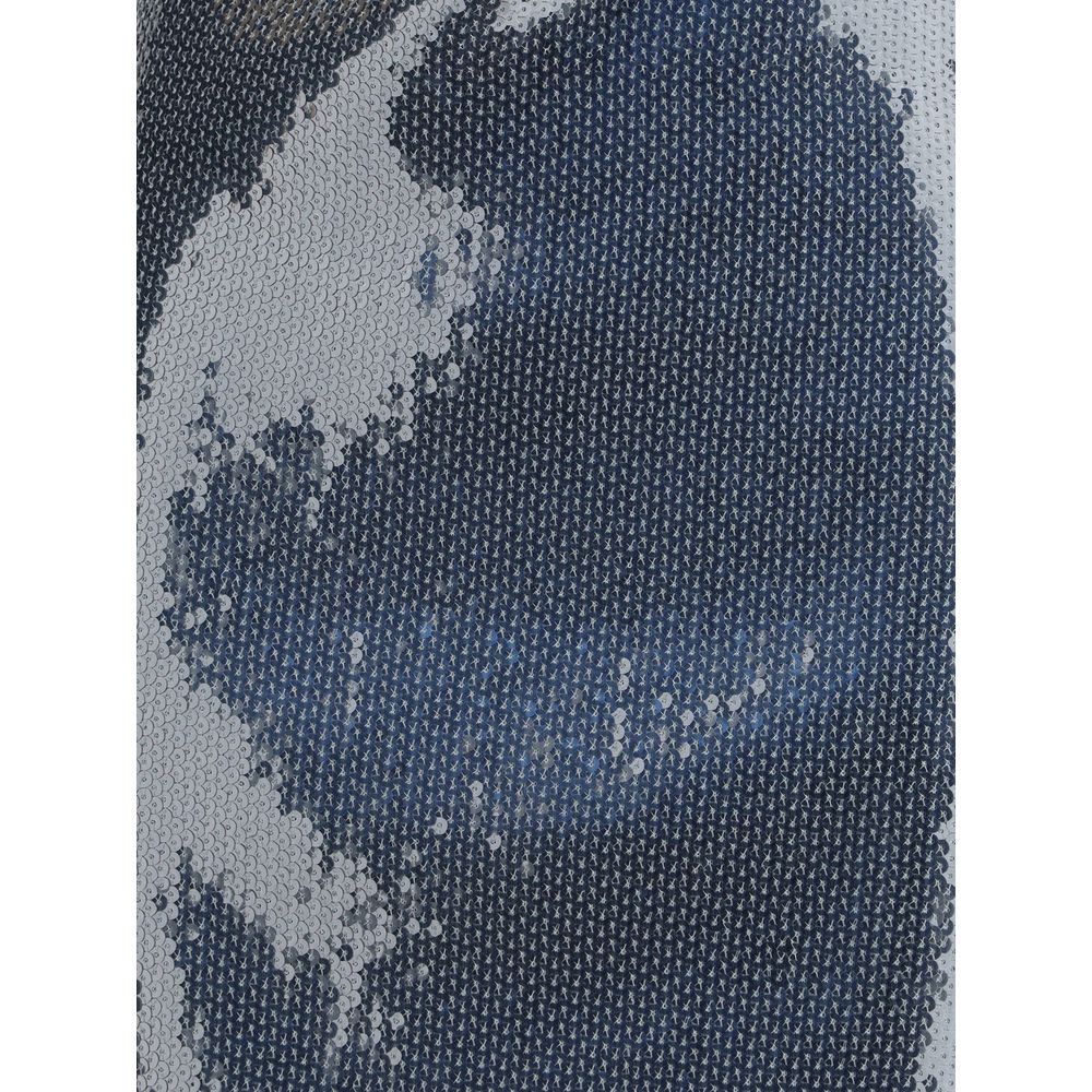 Ruched Sequin-Embellished Gown