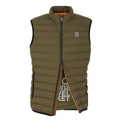 Green Polyester Sleveless Jacket