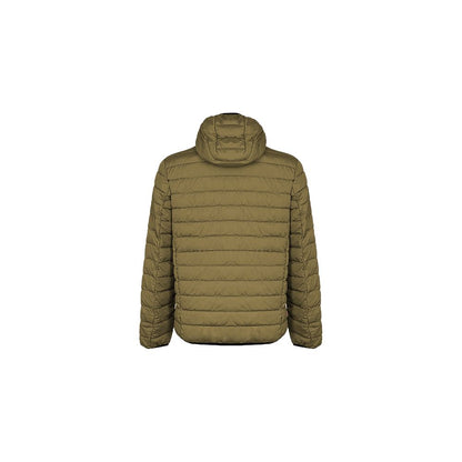Green Polyester Men's Quilted Jacket