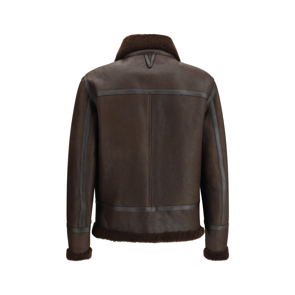 Coburn aviator Jacket in waxed suede shearling