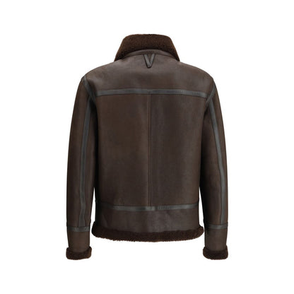 Coburn aviator Jacket in waxed suede shearling