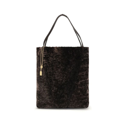 Large Spin Tote Bag in soft shearling