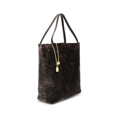 Large Spin Tote Bag in soft shearling