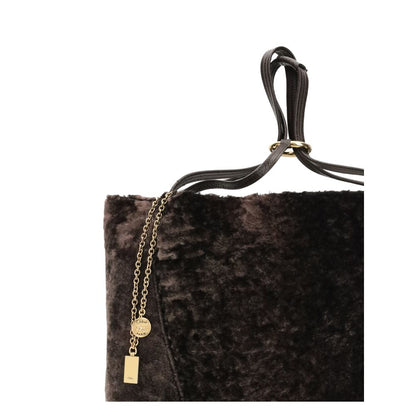 Large Spin Tote Bag in soft shearling