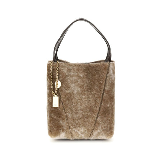 Shearling small Spin Tote Bag