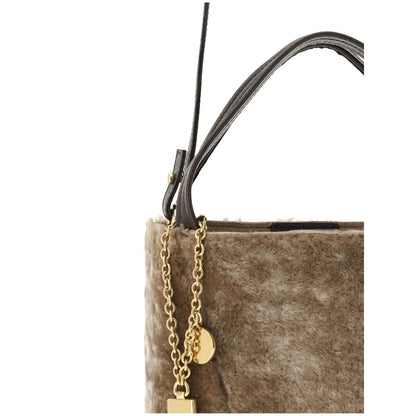 Shearling small Spin Tote Bag