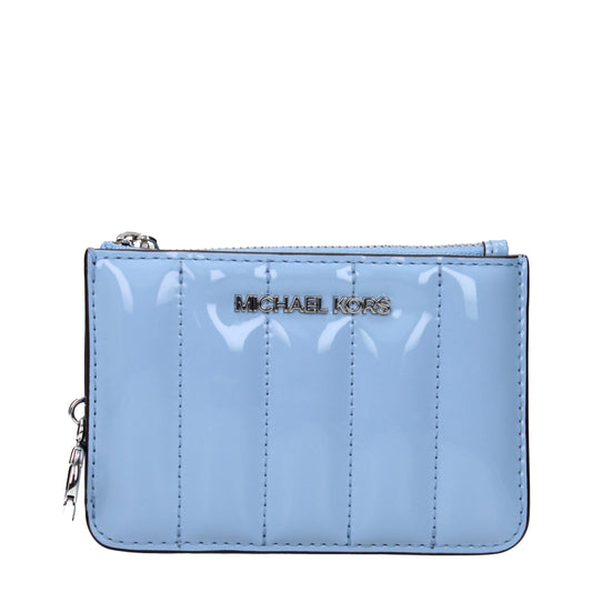 Light Blue Leather Wallets