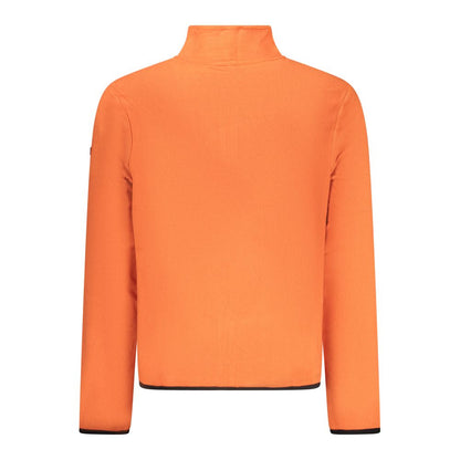 Orange Polyester Men Sweater