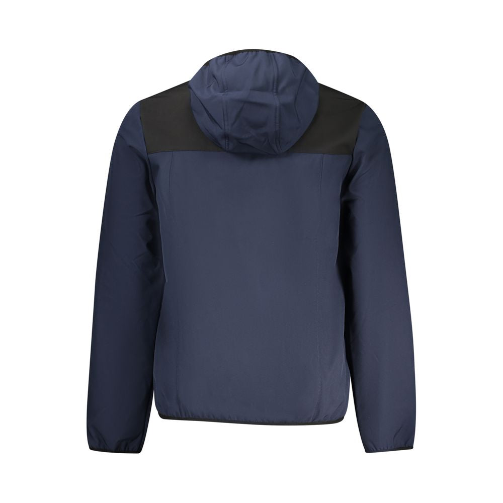 Blue Polyester Men Jacket