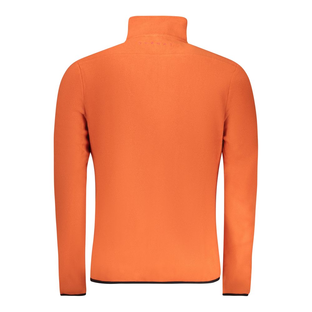 Orange Polyester Men Sweater
