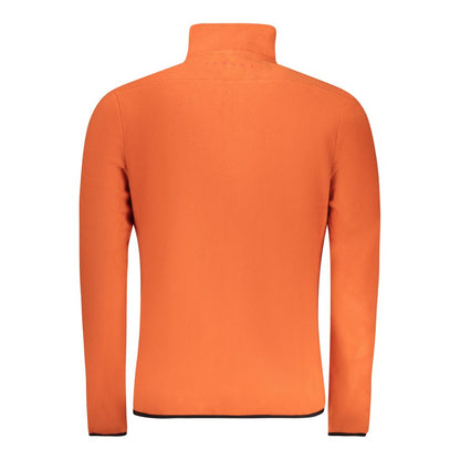 Orange Polyester Men Sweater