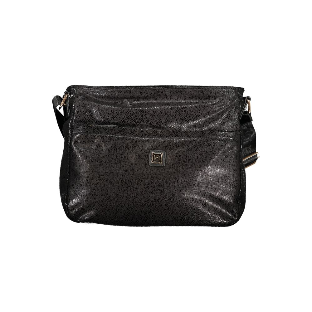 Black Polyester Women Handbag