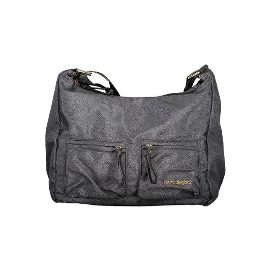 Black Polyester Women Handbag