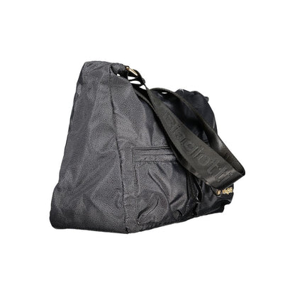 Black Polyester Women Handbag