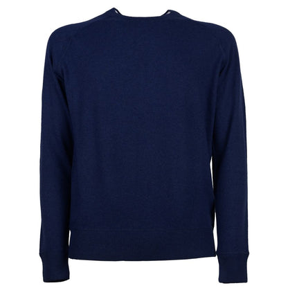Blue Cashmere Men Sweater