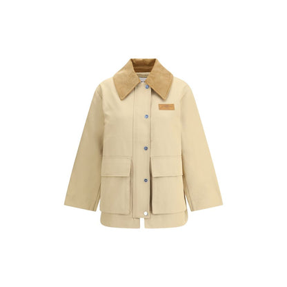 Cotton Jacket with corduroy collar