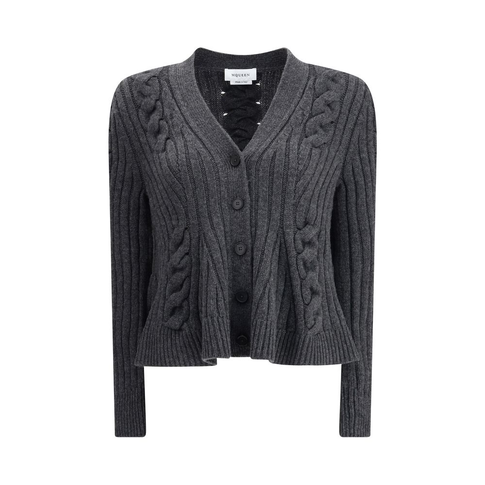 Peplum Cable Cardigan