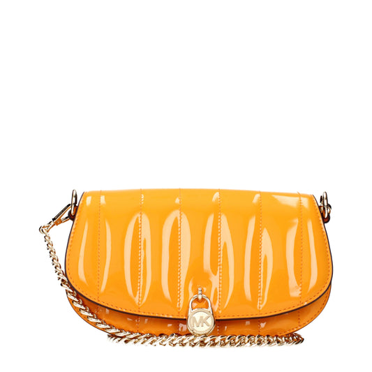 Orange Leather Crossbody Bags