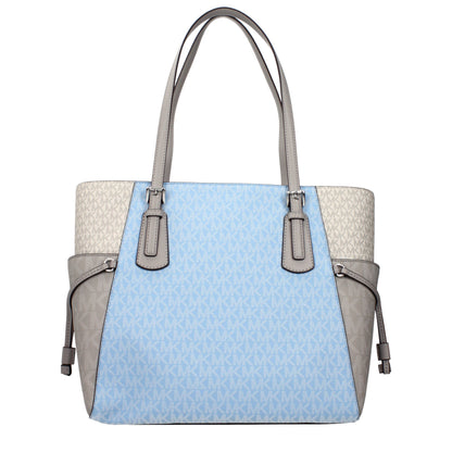 Light Blue Fabric Shoulder Bags